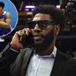 Iman Shumpert observa após o jogo entre o Indiana Pacers e o Oklahoma City Thunder durante o quinto jogo das finais da NBA de 2025