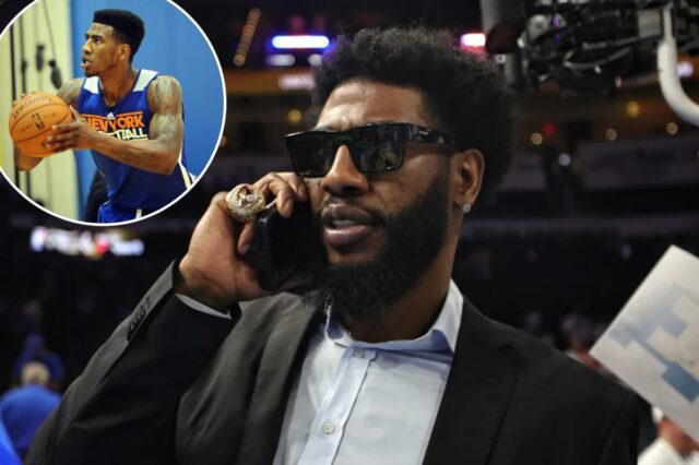 Policiais chamados à casa do ex-Knick Iman Shumpert por suposta Iman Shumpert observa após o jogo entre o Indiana Pacers e o Oklahoma City Thunder durante o quinto jogo das finais da NBA de 2025