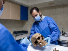 Por dentro da luta da Síria para identificar os desaparecidos Este armário está cheio de costelas descobertas em uma única vala comum. O Dr. Al Hourani, líder do centro, acredita que poderá levar até quatro anos para identificar as vítimas retratadas. (Harriet Tatham/Al Jazeera)