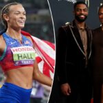 Por dentro da medalha de ouro de Anna Hall em um ano 'significativo' com o noivo da NFL ao seu lado