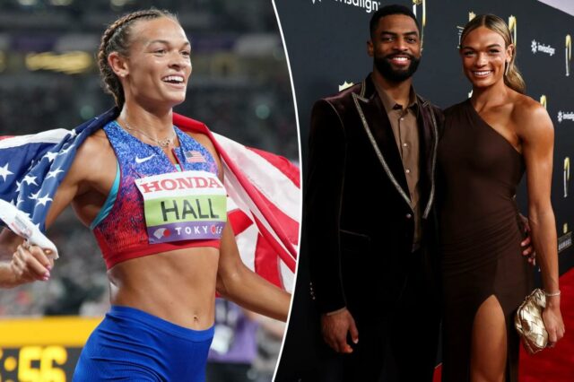 Por dentro da medalha de ouro de Anna Hall em um ano 'significativo' com o noivo da NFL ao seu lado

