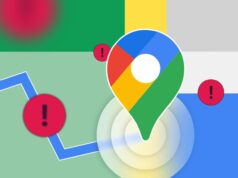 Por que parei de confiar no Google Maps no Android Auto – e no aplicativo que uso agora Uma pessoa segurando um smartphone com o logotipo do Google Maps ampliado na tela, contra um fundo de mapa estilizado com uma linha de rota de navegação azul atravessando-o.
