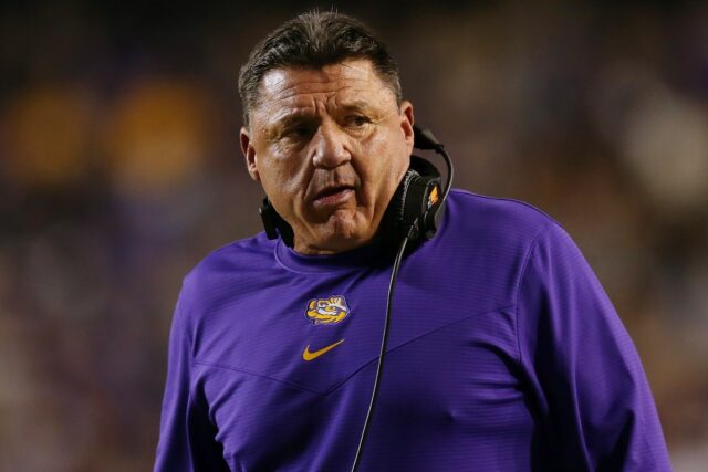 Former college football head coach Ed Orgeron of the LSU Tigers