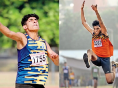 Pranav reivindica título de lançamento de disco, Harsh consegue ouro no salto em distância Pranav reivindica título de lançamento de disco, Harsh consegue ouro no salto em distância