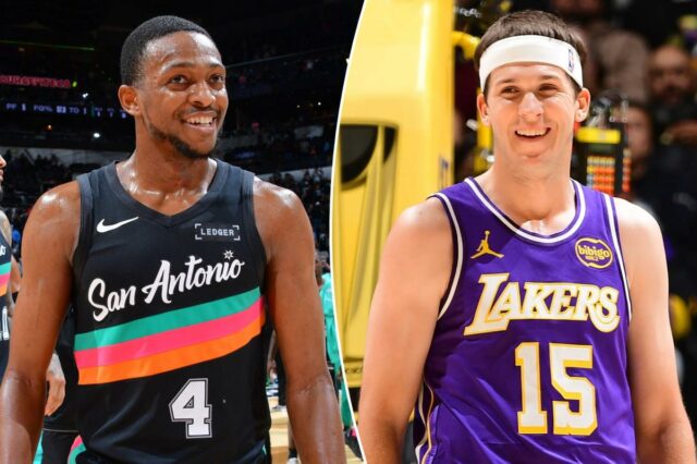 Previsão do Lakers x Spurs: probabilidades das quartas de final LeBron James, do Los Angeles Lakers, passando a bola contra o Philadelphia 76ers.