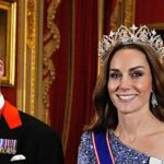 O Príncipe e a Princesa de Gales partem após receberem o presidente alemão e sua esposa no Castelo de Windsor.