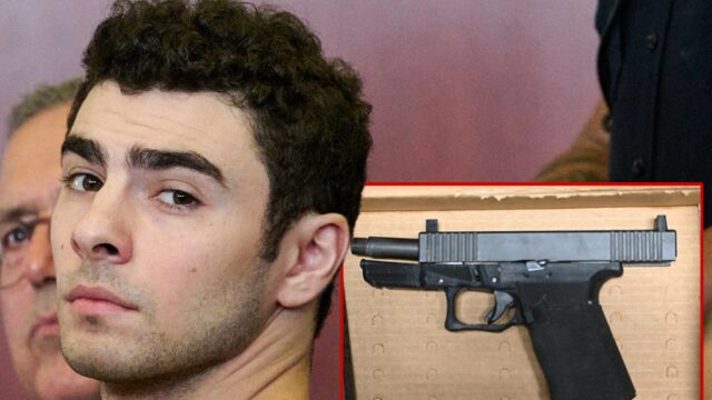 Promotores de Luigi Mangione colocam fotos de armas e munições Luigi Mangione arma principal getty comp