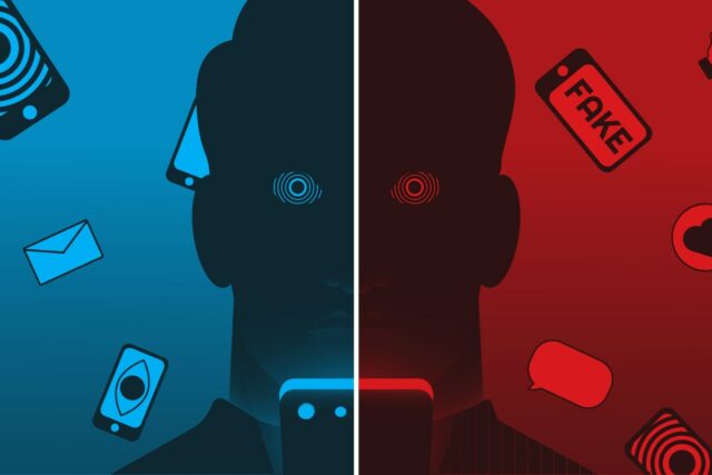 Psicóloga revela qual partido cai mais nas teorias da conspiração A split screen.