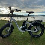 RadExpand 5 Rad Power Bikes against harbor background