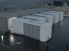 Radiant Nuclear levanta US$ 300 milhões para seu reator semidimensionado de 1 MW A rendering of five Radiant Nuclear's power plants being installed.