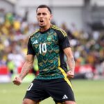 O Manchester United comemora a vitória na liga.