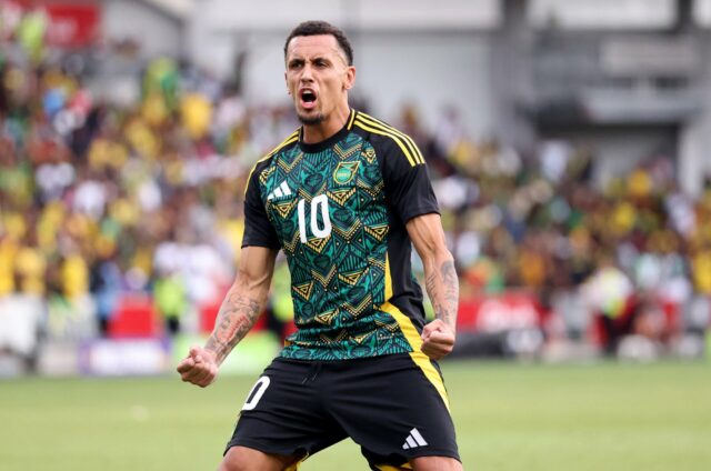 O Manchester United comemora a vitória na liga.