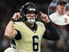 Recapitulação das apostas da Semana 16 da NFL, tendências, movimento de linha: Candidatos ao prêmio Dark Horse fazendo uma corrida O técnico do San Francisco 49ers, Kyle Shanahan, está afastado.