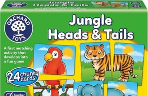 Recolha urgente de brinquedos vendidos em Sainsbury’s e Argos por ‘sério risco de asfixia’ Alguns jogos Jungle Heads & Tails da Orchard Toys foram recolhidos devido ao risco de asfixia