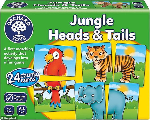 Recolha urgente de brinquedos vendidos em Sainsbury's e Argos por Alguns jogos Jungle Heads & Tails da Orchard Toys foram recolhidos devido ao risco de asfixia