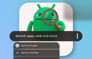 Recuso-me a usar um novo telefone Android sem primeiro instalar este aplicativo gratuito Ilustração mostrando os ícones de aplicativos padrão do Android com um X vermelho sendo substituídos por aplicativos alternativos com marcas de seleção verdes.