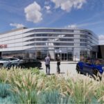 Concessionária automotiva Porsche em 2721 North Main Street em Walnut Creek, conceito de imagem.(Gensler)