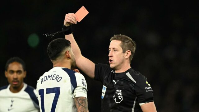 Romero, capitão do Tottenham, pode ser suspenso por um período mais longo após cartão vermelho do Liverpool
