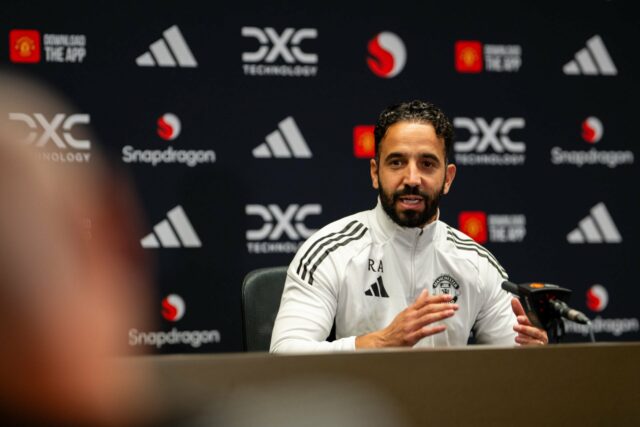 Ruben Amorim nomeia meta ‘realista’ para o Man United na Escalação prevista do Manchester United para enfrentar o West Ham / criada usando a ferramenta de escalação GRV Media.