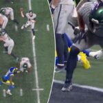 O lançamento de Sam Darnold foi considerado lateral.