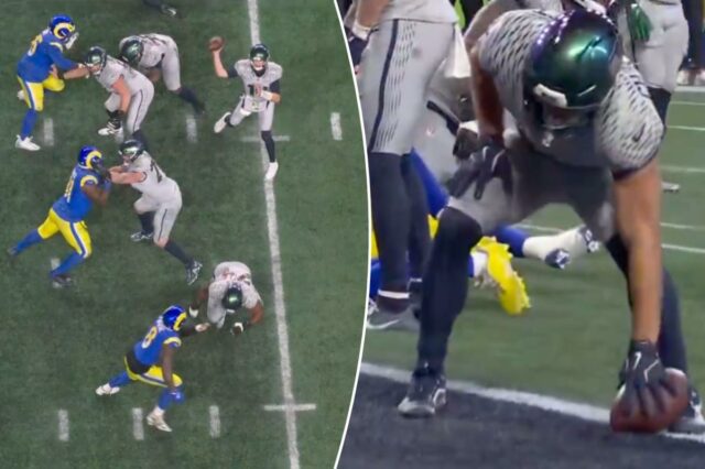 O lançamento de Sam Darnold foi considerado lateral.