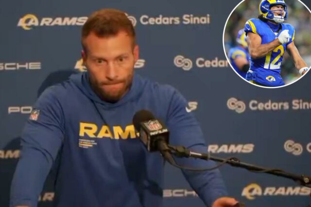 Sean McVay pego de surpresa pela pergunta do tweet pós-jogo de Puka Nacua em tensa coletiva de imprensa

