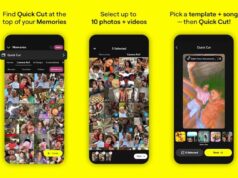 Snapchat Quick Cut cria automaticamente vídeos sincronizados com música em segundos Snapchat Quick Cut cria automaticamente vídeos sincronizados com música em segundos | Capturas de tela mostradas
