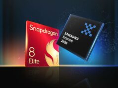 Snapdragon 8 Elite Gen 5 vs. Exynos 2600: os chips que alimentam os carros-chefe de 2026 Galaxy Z Flip 7 cercado por flores rosa