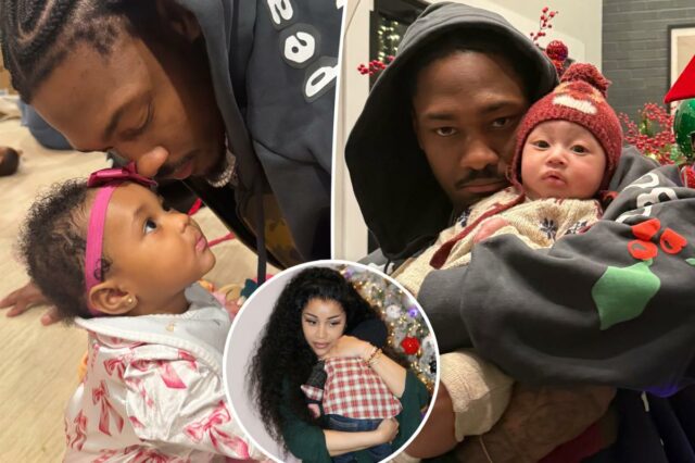 Stefon Diggs parece pular o Natal com Cardi B e filho, compartilha fotos raras de seus 3 bebês
