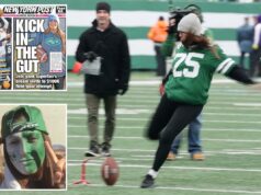 Super fã dos Jets tenta desafio de US$ 100 mil após polêmica de convite – e erra de maneira comovente Super fã dos Jets tenta desafio de US$ 100 mil após polêmica de convite – e erra de maneira comovente