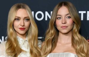 Sydney Sweeney Fangirls sobre a costar Amanda Seyfried e ‘Mamma Mia!’ GettyImages 2228413215 Sydney Sweeney está em O Diabo Veste Prada 2