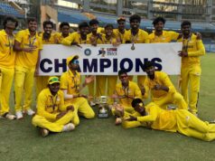 Tamil Nadu vence Uttar Pradesh por 56 corridas para conquistar o Troféu Estadual A Sub-23 Masculino Tamil Nadu vence Uttar Pradesh por 56 corridas para conquistar o Troféu Estadual A Sub-23 Masculino