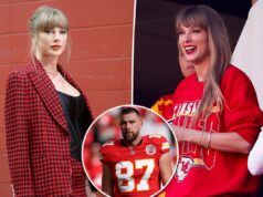 Taylor Swift acompanhada por Selena Gomez e Lena Dunham no jogo Chiefs vs. Taylor Swift acompanhada por Selena Gomez e Lena Dunham no jogo Chiefs vs.