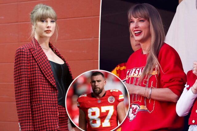 Taylor Swift acompanhada por Selena Gomez e Lena Dunham no Taylor Swift acompanhada por Selena Gomez e Lena Dunham no jogo Chiefs vs.