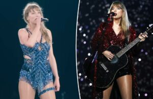 Taylor Swift faz discurso emocionante durante show no novo trailer da ‘Eras Tour’ Taylor Swift faz discurso emocionante durante show no novo trailer da 'Eras Tour'
