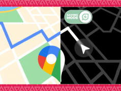Testei o novo modo de economia de energia do Google Maps por mais de 320 quilômetros; aqui está o que você precisa saber Uma pessoa segurando um smartphone com o logotipo do Google Maps ampliado na tela, contra um fundo de mapa estilizado com uma linha de rota de navegação azul atravessando-o.