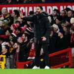 Ruben Amorim irritado na linha lateral