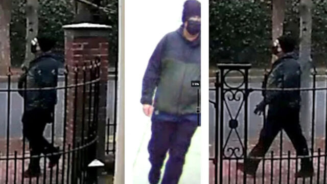 imagem combinada mostra pessoa de interesse em todas as ruas negras