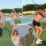 Tom Brady passa férias sem camisa com o filho Jack após o casamento secreto da ex Gisele Bündchen