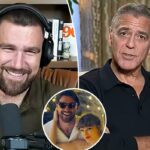 Travis Kelce insiste que ele e Taylor Swift ‘nunca’ discutem enquanto recebe conselhos de George Clooney sobre casamento
