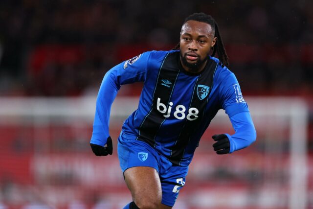 Três coisas para amar na audição de Antoine Semenyo em Antoine Semenyo jogando contra o Manchester United