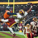 O comandante Treylon Burks impressionou os fãs no domingo à noite com uma notável recepção para touchdown com uma mão contra o Broncos.