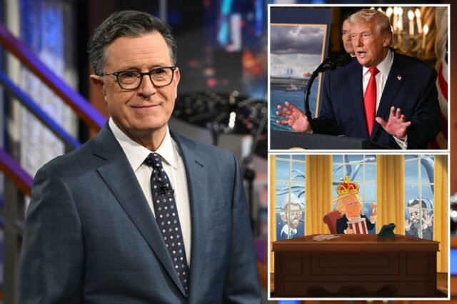 Trump chama Stephen Colbert de 'homem morto andando' enquanto insta a CBS a colocar o apresentador da madrugada 'para dormir'
