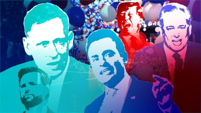 J.D. Vance, Peter Thiel, Vivek Ramaswamy, Donald Trump, David Sacks