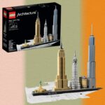 Lego Architecture Horizonte da cidade de Nova York definido com caixa.