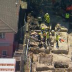 Um preso e outro ferido no colapso do muro de contenção em Brisbane