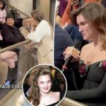 Uma fã usou o icônico vestido do Oscar de 1989 de Drew Barrymore em seu talk show – veja a reação da estrela