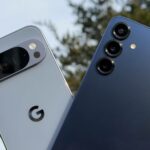 Google Pixel 10 Pro sentado em uma fonte