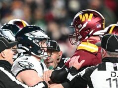 VÍDEO: Águias-comandantes entram em briga após conversão de dois pontos VÍDEO: Águias-comandantes entram em briga após conversão de dois pontos