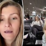 Lauren Britt expondo como as mulheres são filmadas secretamente em público, mostrando uma mulher em um terminal de aeroporto filmada sem o seu conhecimento ao lado de Lauren Britt falando para a câmera.